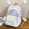 Schoolbag Schoolbag Female Korean High Value Ins New Dopamine Contrasting Color College Style Primary and Secondary School Students 1-1 Grade Backpack