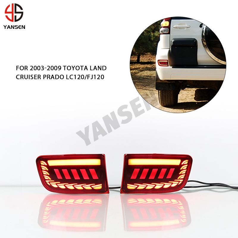 Bumper Reflector Lights For Toyota Land Cruiser Prado 2003-2009 Tail Brake Rear Light Fog Lamps Turn Lights