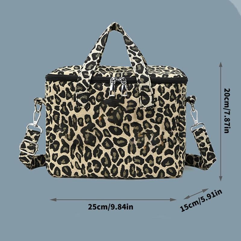 Multifunction Strollers Hangers with Secure Straps & Spacious Compartments Leopard Designs Storage Bag for Travel Parents