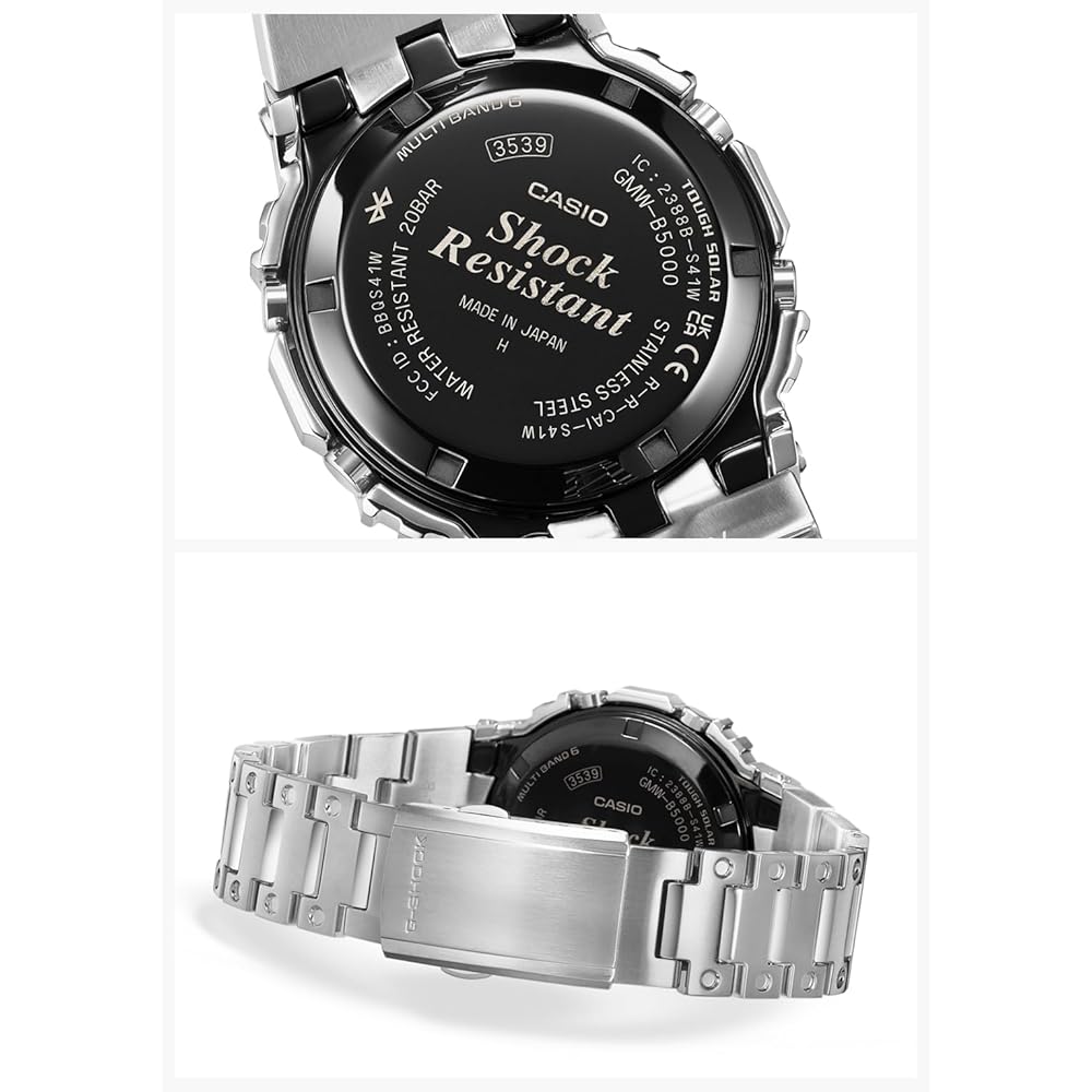 Casio G-Shock GMW-B5000D-1CJF Bluetooth Full Metal Solar Watch Men's Silver
