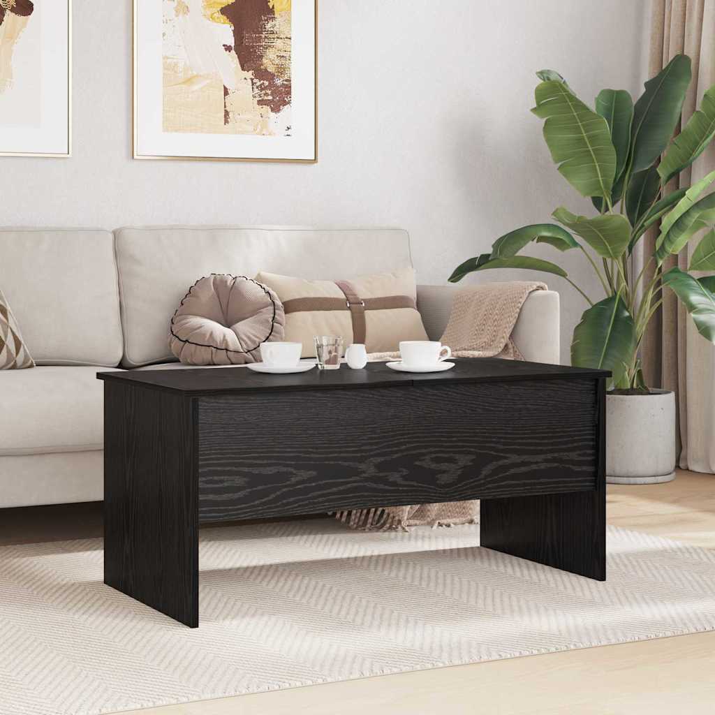 Coffee Table Black Oak Look 102 x 50.5 x 46.5 cm