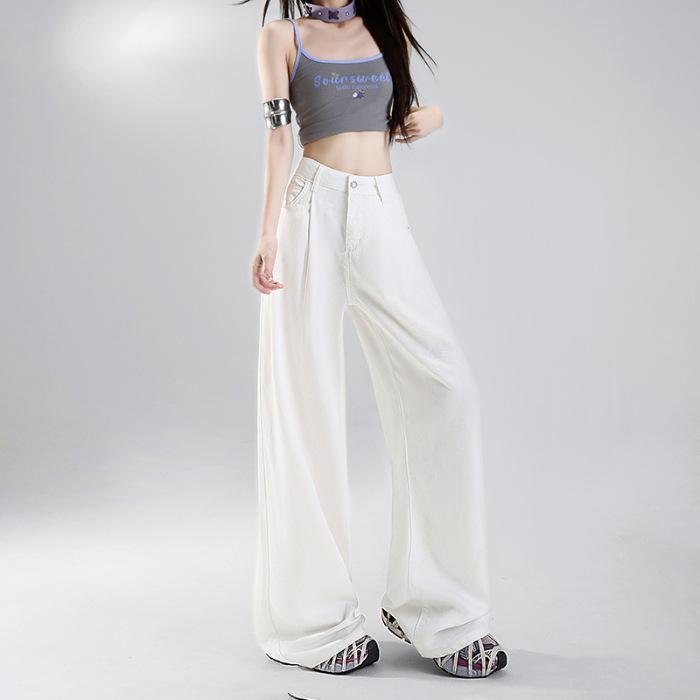 

Теннисные джинсы Женские летние широкие брюки Женские летние с высокой талией Свободные широкие джинсы Женские брюки Женские узкие 2XL