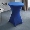Cocktail Table Cover Solid Color Design High Elastic Oil-Proof Universal Fit Simple Installation Round High Top Table Cloth