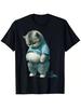 Cute Funny Fat Cat Graphic Cotton T-Shirts Men Unisex O-Neck Short Sleeve Tshirts Hip Hop Oversized Harajuku Tops Clothing Tees