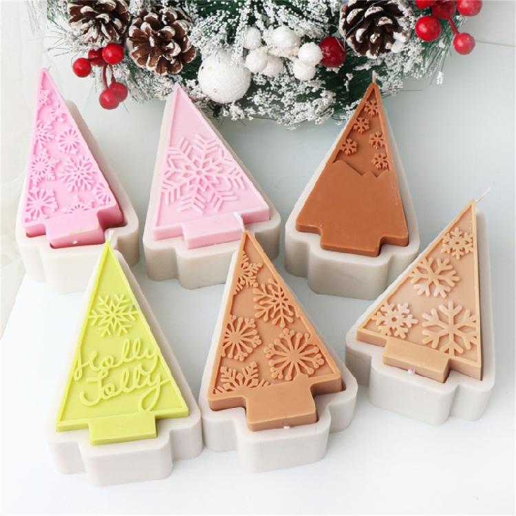 Christmas Tree Candle Mold Reusable Silicone Mold for Home Decoration Stylish Aromatherapys Mould Jewelry Supplies