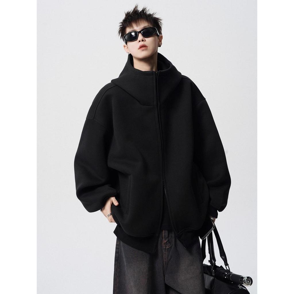 Vintage Quick-Return Unisex Loose Fit Zipper Hoodie Sweatshirt