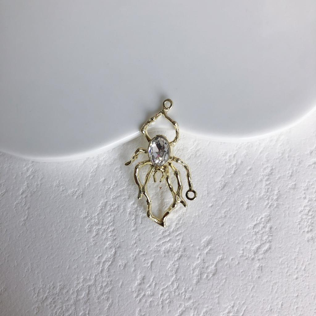 2pcs Alloy Pendants Spider Shape Colorful Unique Style Single Hole Pendants for Jewelry Making DIY Handmade Supplies Accessories