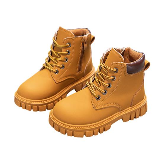 

Детские ботинки Martin Boot Lace Up Anti-Slip Rubber Sole Synthetic Leather Classic 27 светло-коричневого