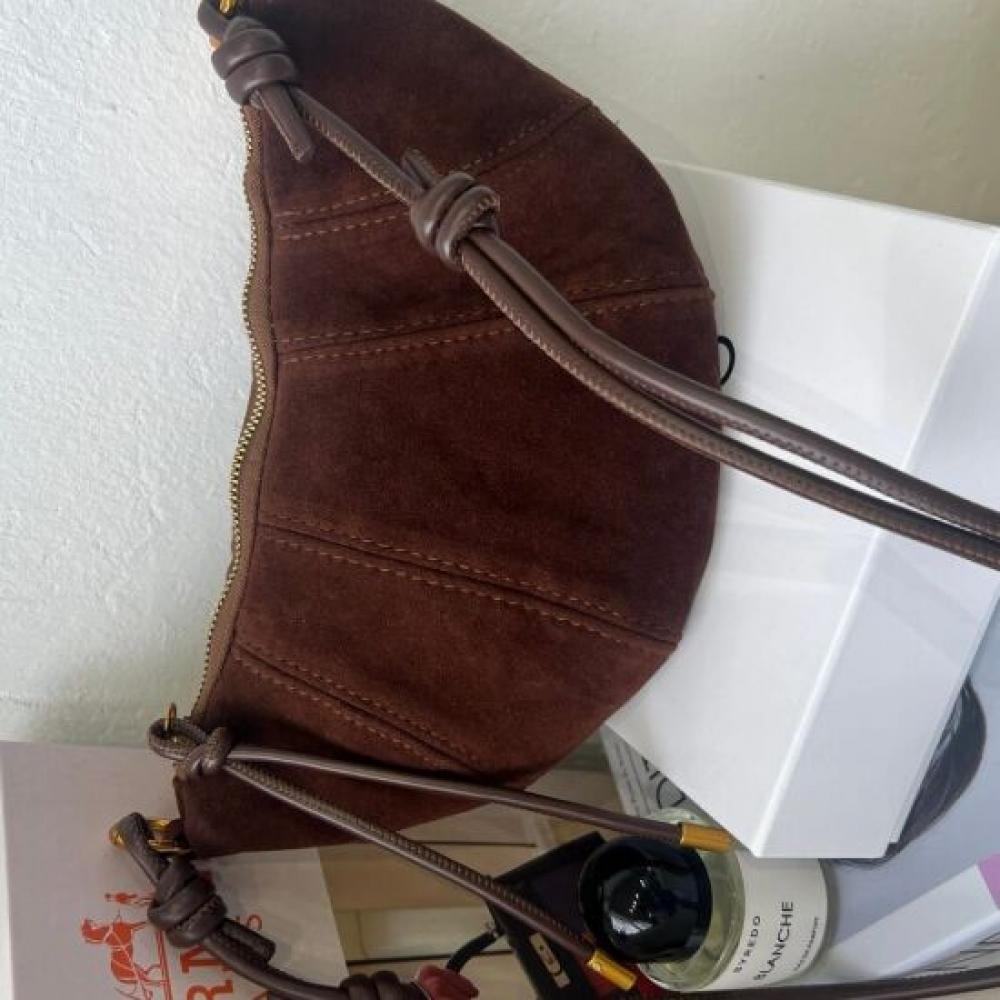 Dabimong Coroi Suede Half Moon Shoulder Bag