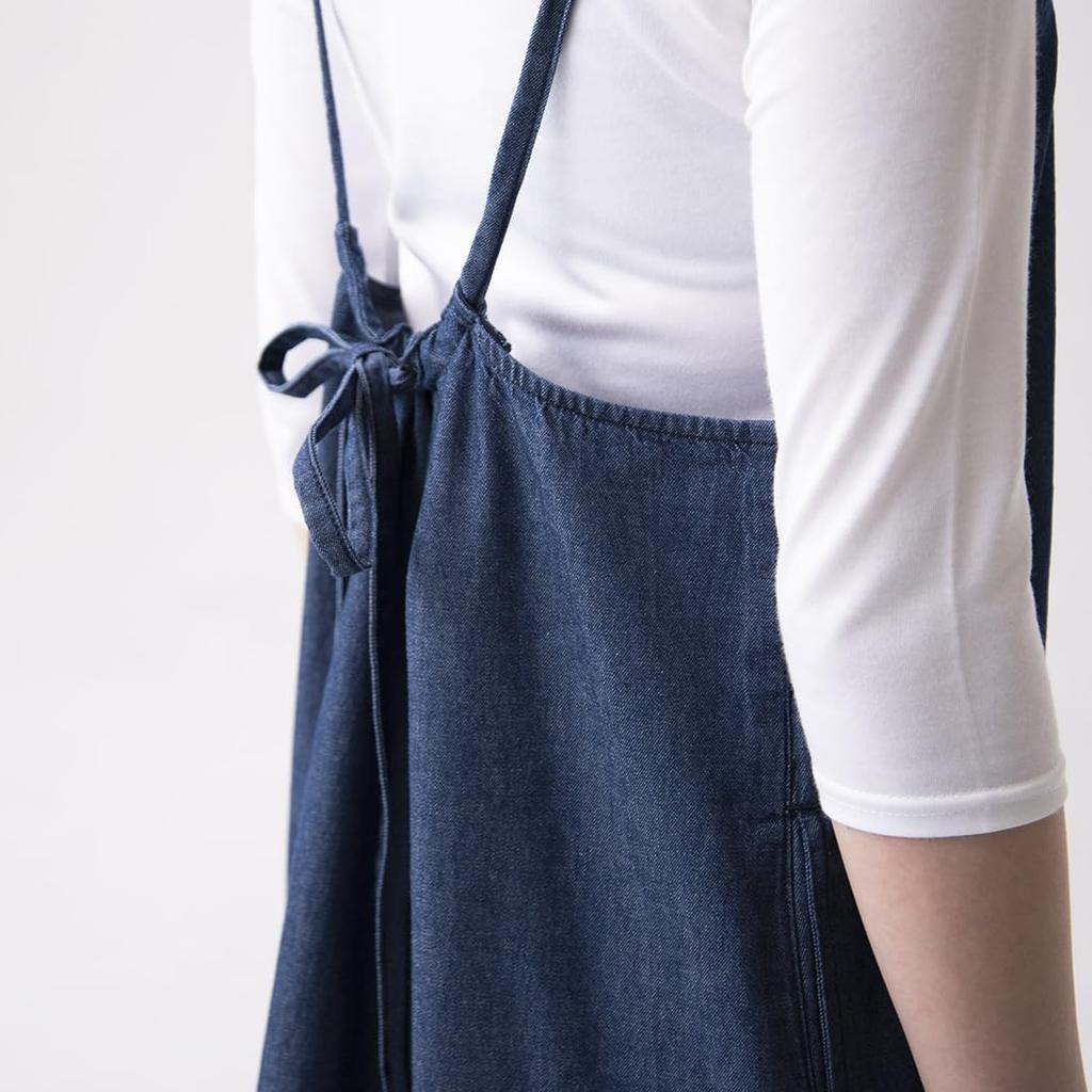 Seven Uniform QS7373-1 Apron Dress, Indigo, Free Size