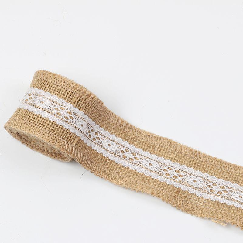 Leinen Spitze Bandbreite Hanfseil Streifen Dekoration Kindergarten Ring Spitze Leinen Rolle Handgefertigt DIY Material Zubehör