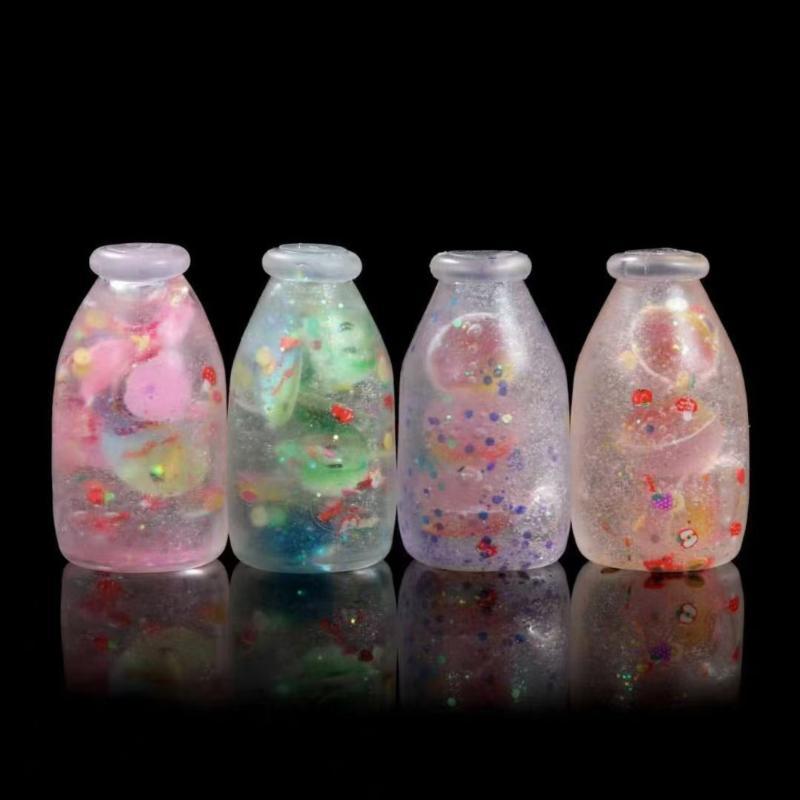 Simulated Fruit Bottle Fidget Toy Handmade Moldable Ball Stress Relief Toy For Adults Children