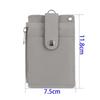 Portable Leather Business ID Card Credit Card Badge Holder Coin Purse Wallet Keychain