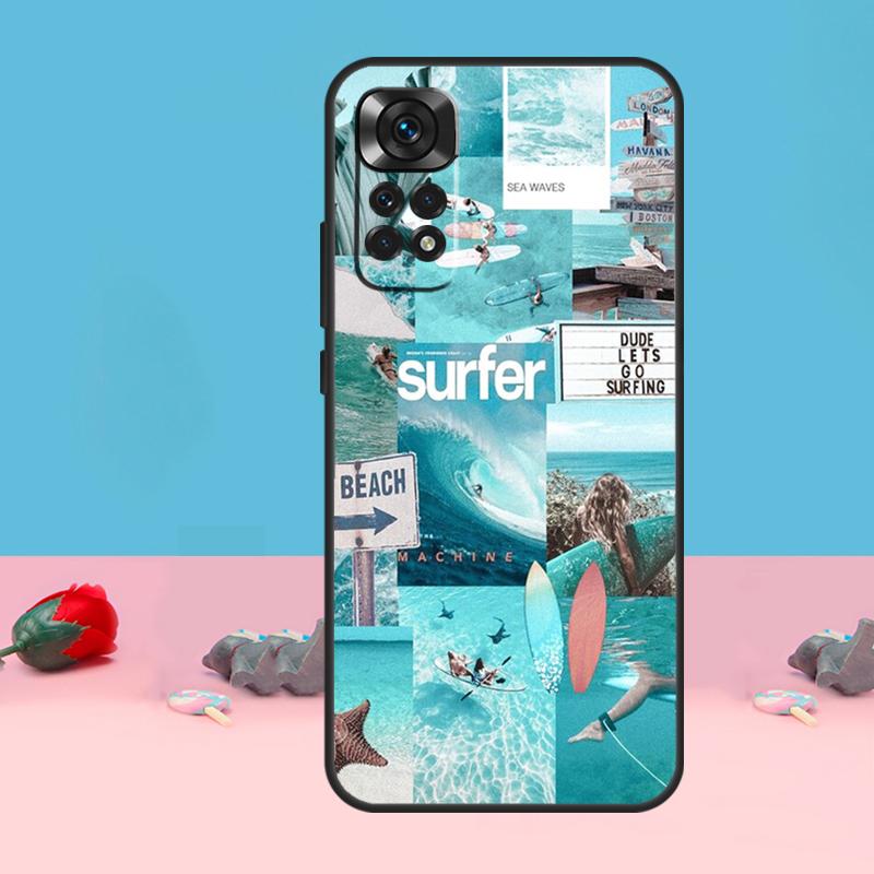 Surf Surfing Cover For Xiaomi Redmi Note 14 13 12 9 10 11 Pro 10S 11S 12S Case For Redmi 14C 10C 12C 13C