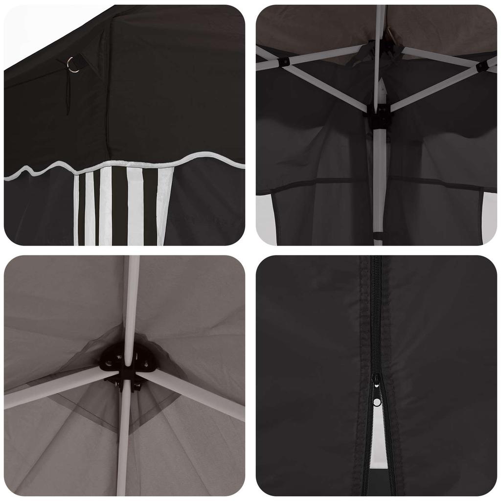Pop Up Party Tent 575 X 288 X 245 Cm Black