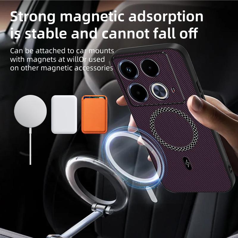 Biruiqu Infinix Note 40 New Ultra-thin Magnetic Leather Shock-absorbing Protective Phone Case