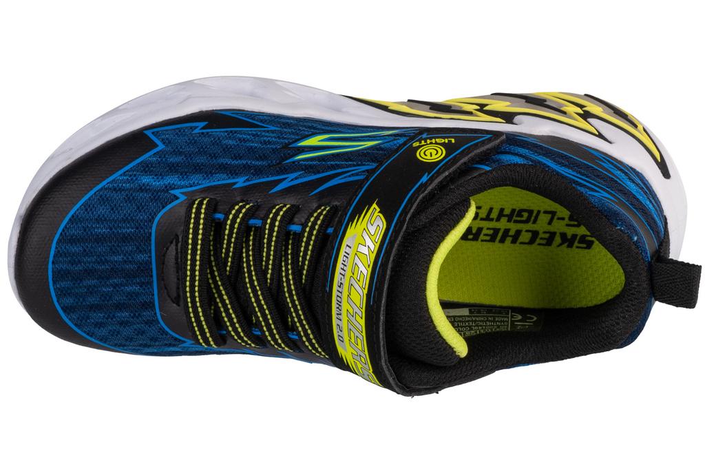 Skechers S-Lights: Light Storm 2.0 - Bolt Brights, for Boy Black Sneakers