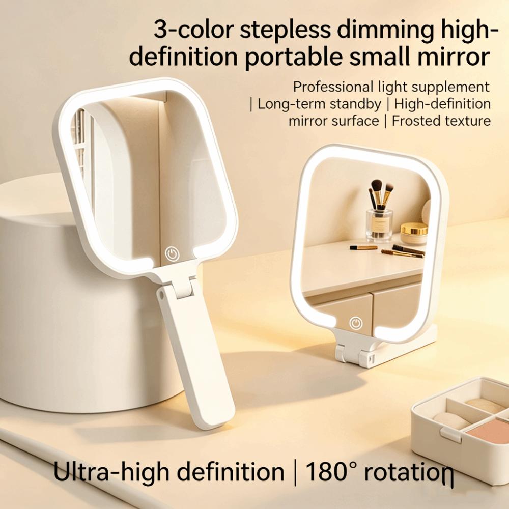 180° Foldable Portable Vanity Mirror 3 Color Bedroom Dressing Mirror  Dormitory