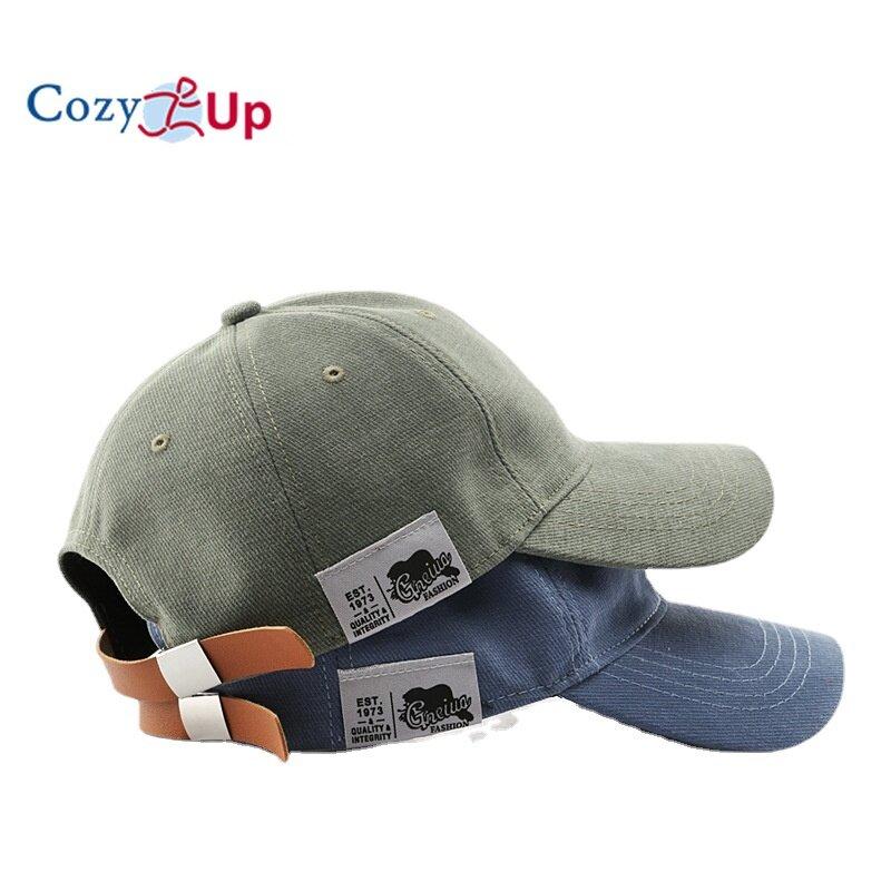 

Cozy Up Хлопок Бейсболка Унисекс Мода Сплошной Цвет Назад Пряжка Повседневный Удобный