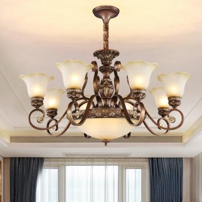 American Retro Iron Art Chandelier for Living Room, Villa, and Dining Room - Luxurious European Style