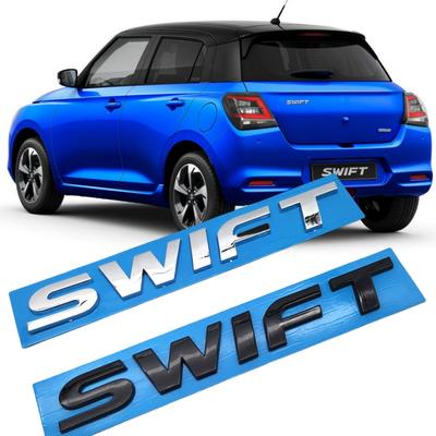 1ks Čierny / Strieborný 3D ABS Nápis SWIFT Logo Dekoratívny Emblém Nálepka Emblém Príslušenstvo pre Styling Auta pre SWIFT
