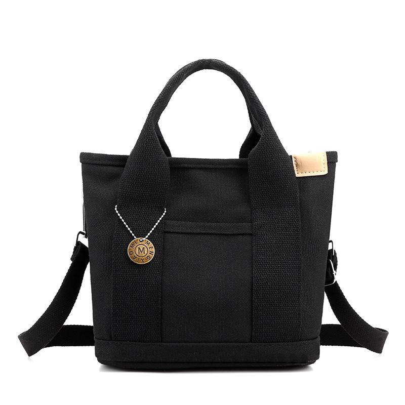 Canvas Small Square Bag, New Women's Handbag, Large Capacity, Fashionable and Simple Shoulder Bag, Anti-splashing Messenger Bag.