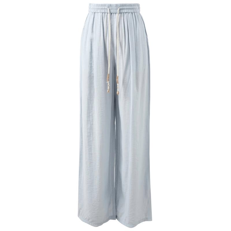 

Sancai High-Waist Drawstring Wide-Leg Casual Pants S