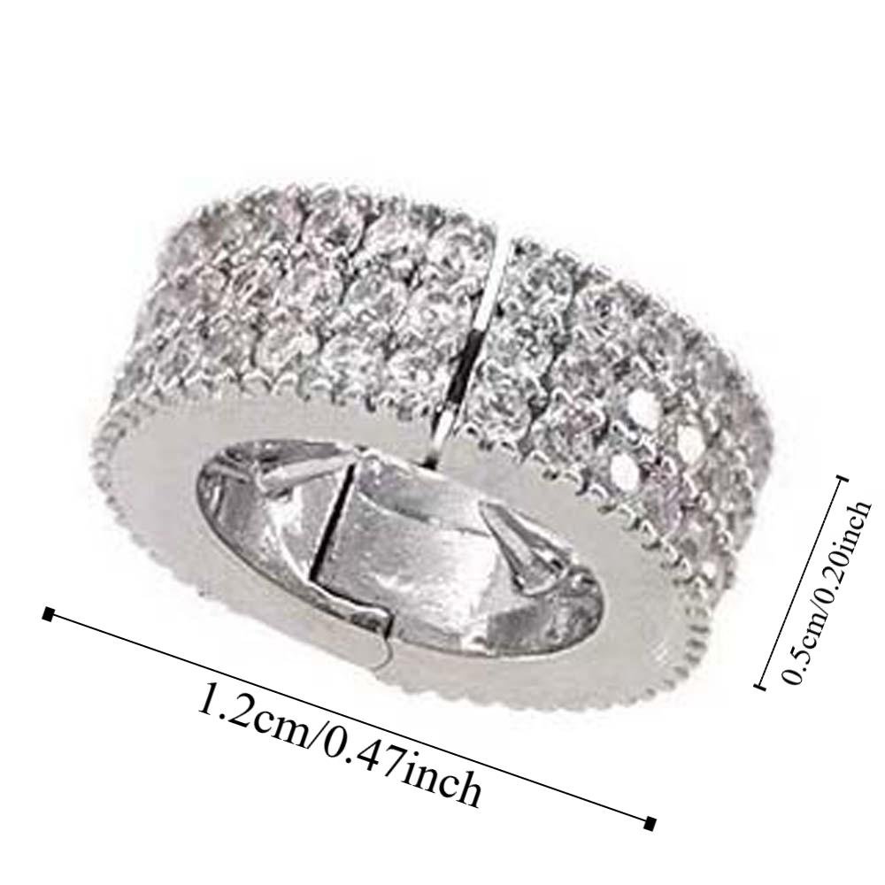2/4/6pcs/set Y2K Hair Braid Tubes Hollow Out Metal Clips Silver Round Hairclasp Charm Shiny Hair Ring for Braids