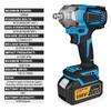 1200W 1/2 Inch Brushless Electric Impact Wrench Cordless Portable Electric Wrench Screwdriver Repair Power Tools