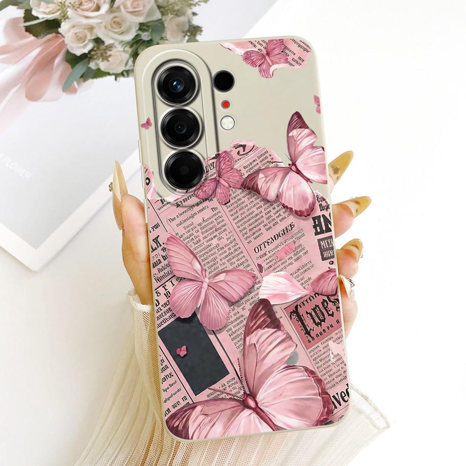 For Tecno Camon 50 4G 2026 Cute Cat Flower Cartoon Phone Case For Tecno Camon50 4G Shockproof Soft Silicone Covers Bumpers