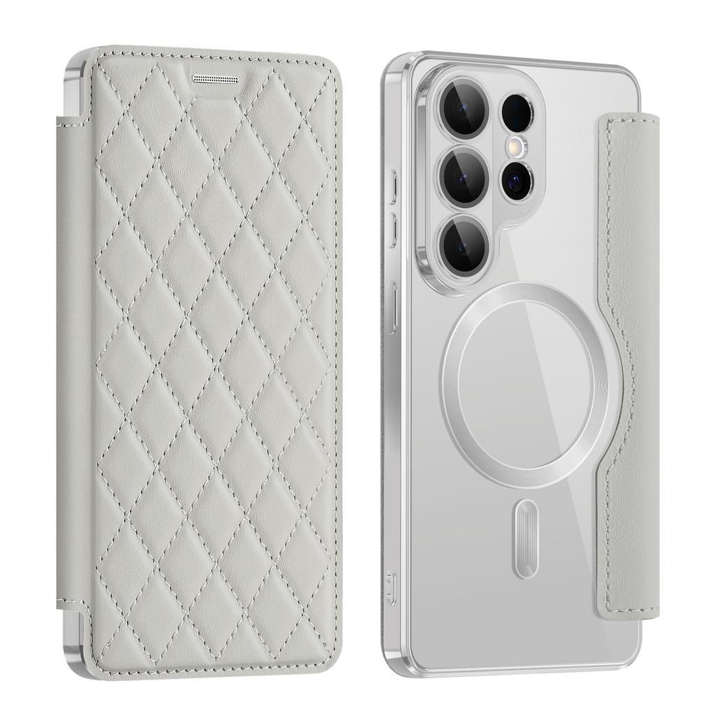 Flip Card Slot Wallet PU Leather for MagSafe Plating Case for Samsung Galaxy S26 Ultra S25 Edge S24 S23FE S22 Plus A57 A37 Cover