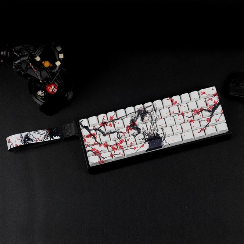 Original Profil Tastenkappen PBT Material Farbsublimation Seitendruck Tastenkappe Für Kleine Mechanische Tastaturen 60% 68% Layout