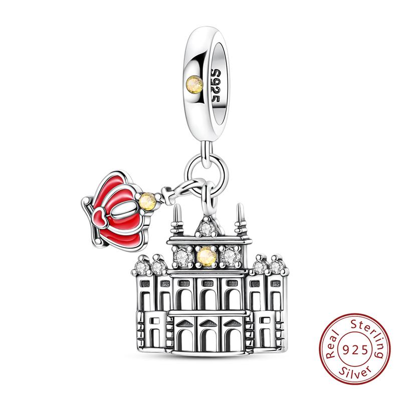 New Copper Charms Eiffel Tower Famous Scenic Spot Souvenirs Beads Fit Original Bracelets Fine Diy Jewelry Gifts