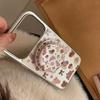 Silver-edged gilded bunny iPhone 17 Pro Max phone case with magnetic stand for iPhone 16, compatible with Huawei P70