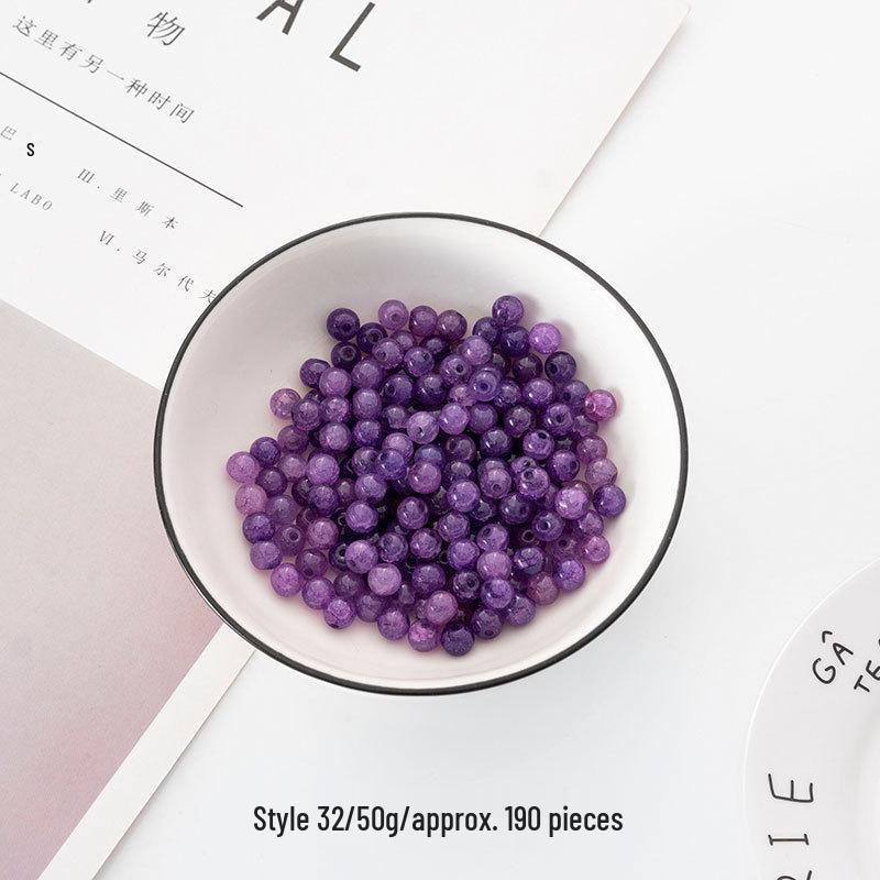 6.5-10mm Multicolor Glass Beads for DIY Bracelet and Necklace Jewelry Making