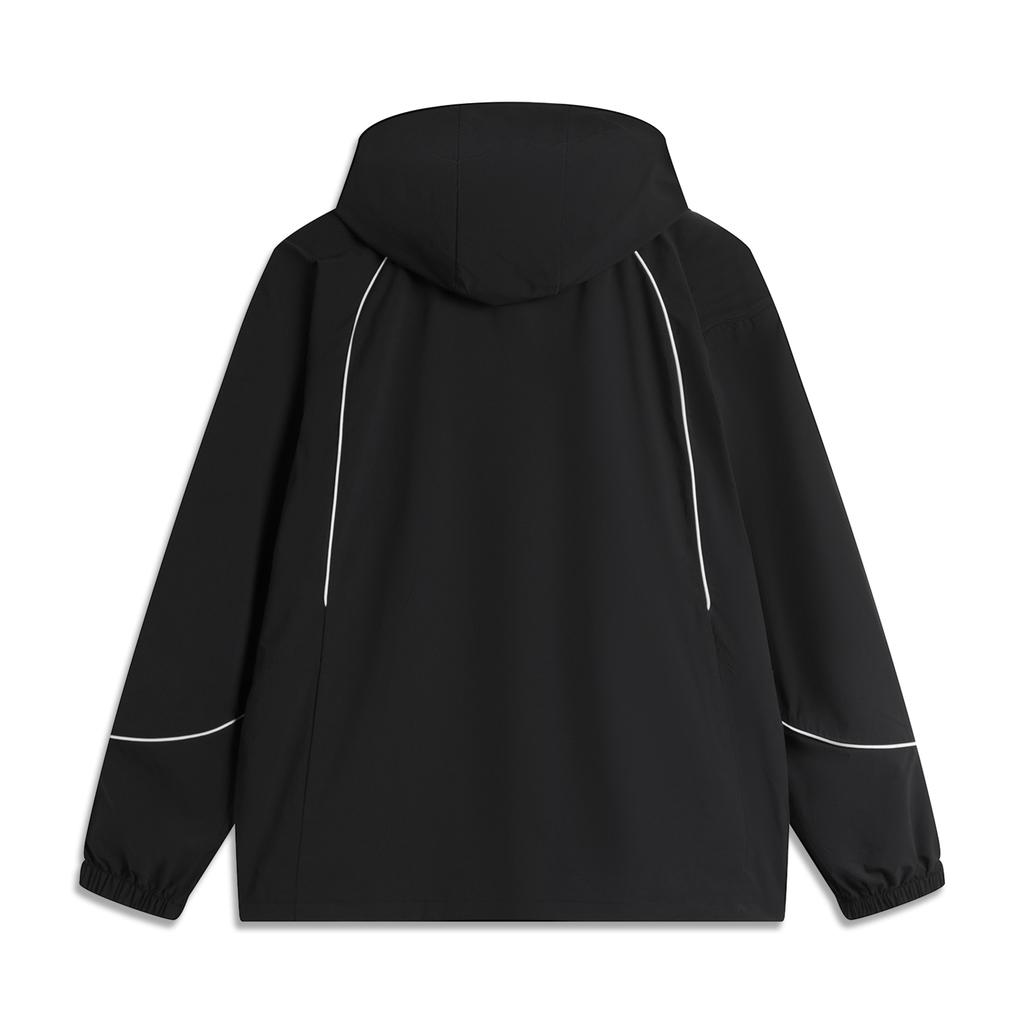 Li Ning Sports Lifestyle Series UV Protection Hooded Cardigan Men Outerwear Black AFDU549-3