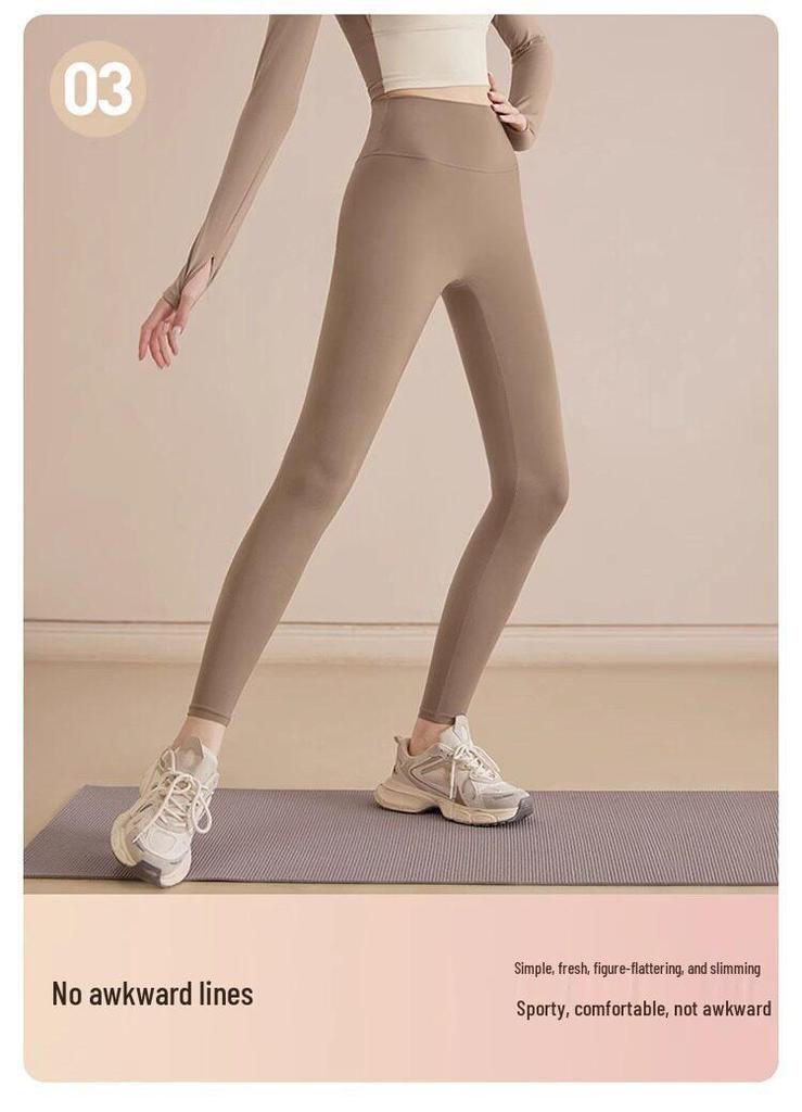 High-Waisted Women's Yoga Pants: Bare-Feel, Butt-Lift, Tummy-Control for Training and Running