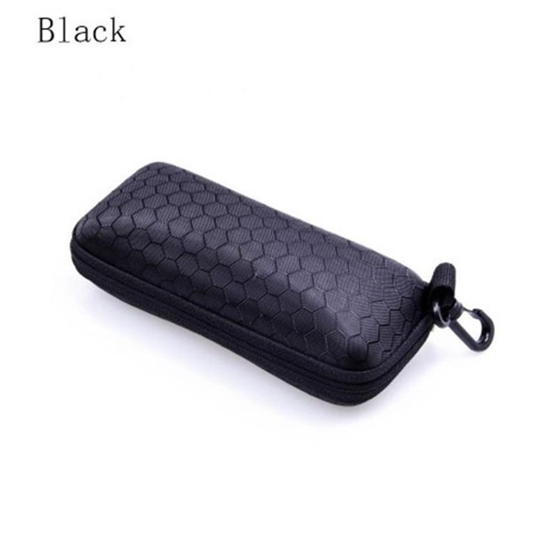 1 PC New Honeycomb Zipper Glasses Case portable Sunglasses Case Zipper Bag Hard Eye Glasses Case Glasses storage box