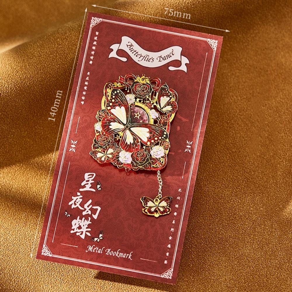 

Artistic Book Clip High-Quality Exquisite Bookmark Separator Butterfly Metal Bookmark Antioxidant Oil Painting Bookmark For