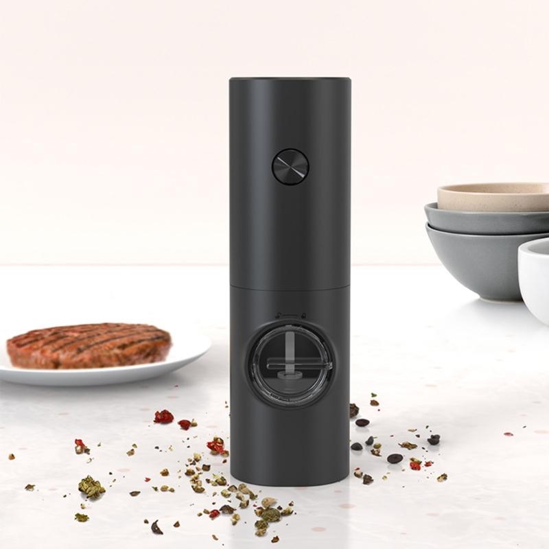 2 Pcs Electric Pepper Grinder Set Electric Salt and Pepper Grinder Automatic Pepper Mill Battery-Powered Operation