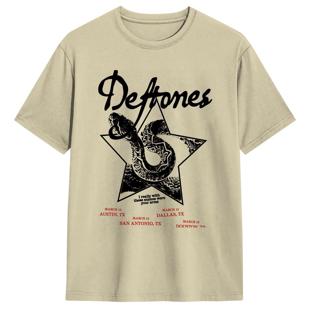 Deftones Snake TShirts Men Novelty 100 Cotton Tee Shirt O Neck Short Sleeve T Shirt Plus Size Clothes