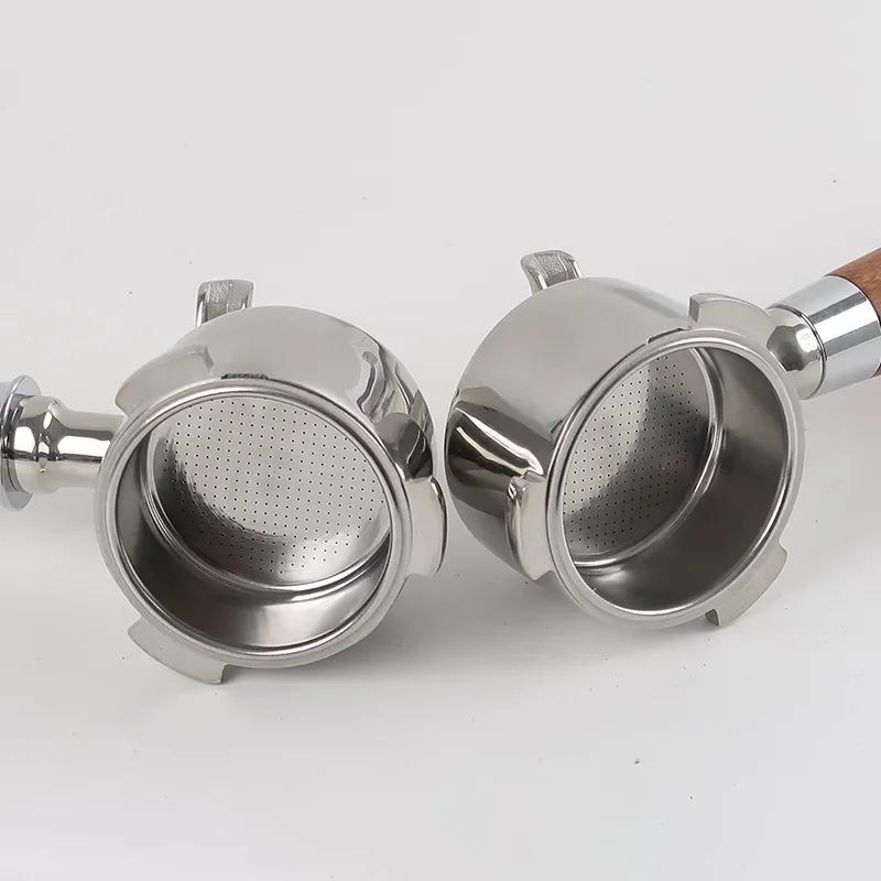11MM 1 Ears Handle Filter for Delonghi Dedica EC681/681 Stainless Steel Coffee Double Mouth Splitter Portafilter Barista Tool