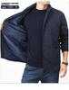 KPB Men's Plus Size Fleece-Lined Autumn Jacket with Stand-Up Collar