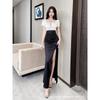 Fitted Dress, Sexy Nightclub Style, Feminine Slimming Dress, Women's Patchwork Dress