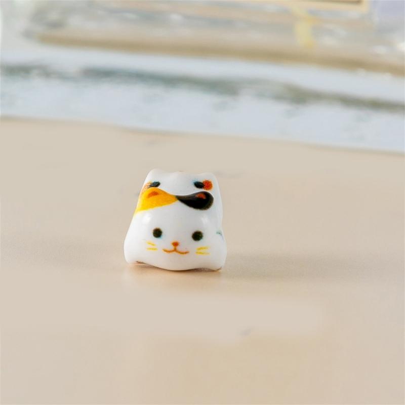 10pcs Handmade Jewelry Supplies Wealth Cats Beads for DIY Bracelets Earrings and Necklaces Beads for Crafting