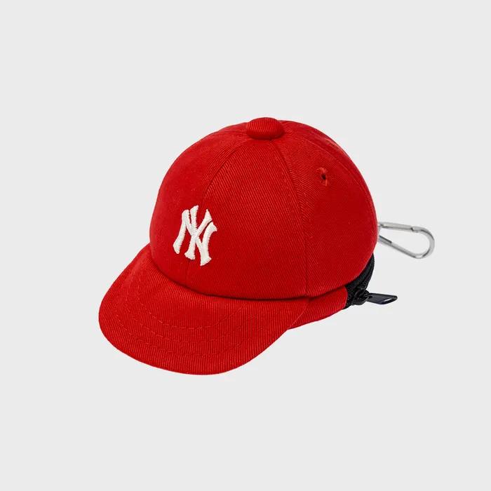 MLB Basic Ball Cap Pouch Keyring NY (Red)
