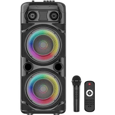 Luminous Karaoke Speaker - INOVALLEY - KA123-XXL - Bluetooth V5.0 - 75 Cm - 900 W - Black