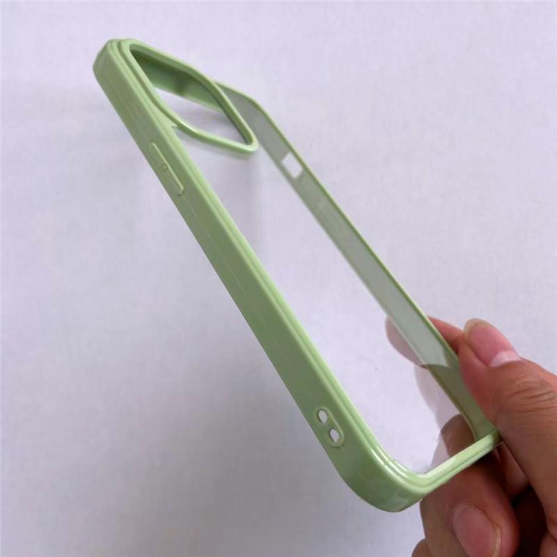 The Grooved Phone Case Is Suitable for 16 Resin Cream Gel Special Transparent Shell Apple 15 Color Edge Two-in-one 8