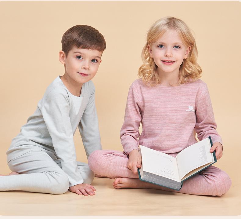 Kids' Warm Underwear Set with Belly Protection - Autumn/Winter Style for Boys & Girls