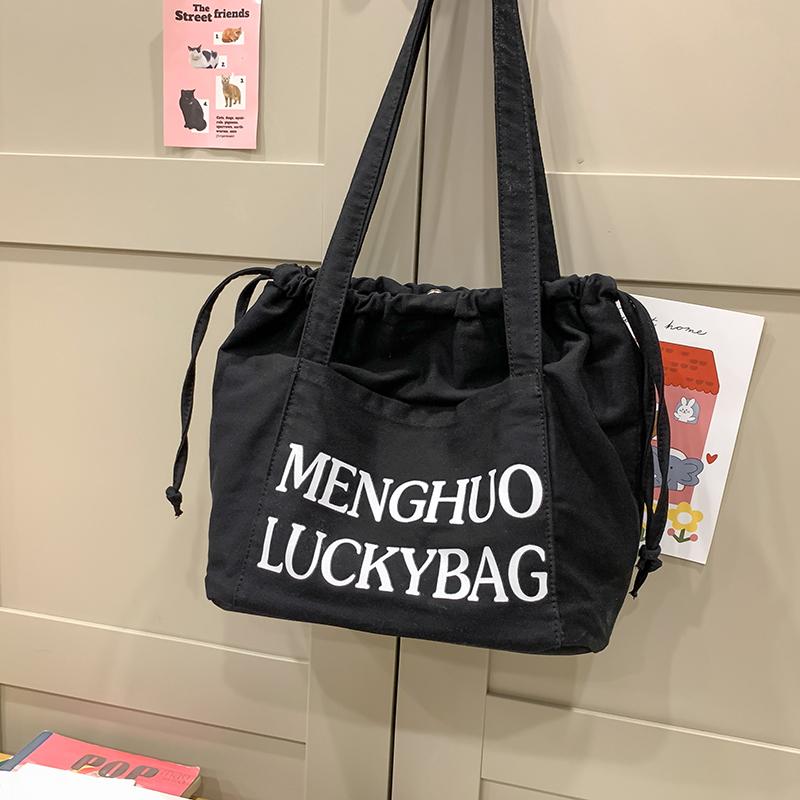 Джинсовая сумка женская сумка через плечо с завязками большая вместительная сумка-тоут — фото 10